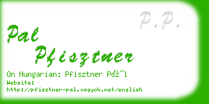 pal pfisztner business card